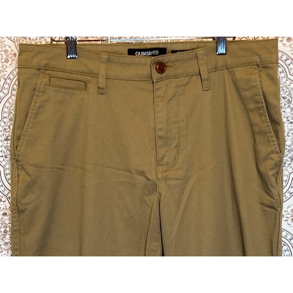 Quiksilver Mens Khaki Chino Pants Size 32 Regular Cotton Blend - Picture 4 of 11